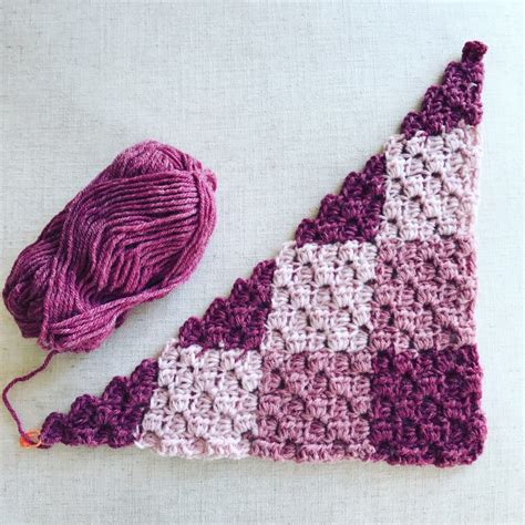 Gingham Crochet Corner to Corner Blanket in LionBrand Wool-Ease Yarn ...