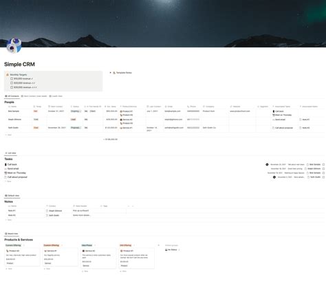 Notion - Simple CRM Template - Template Road