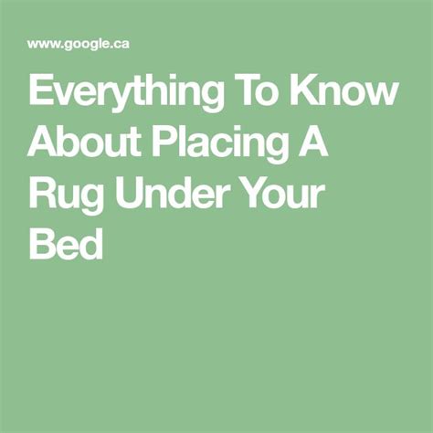Everything To Know About Placing A Rug Under Your Bed | Large bedroom ...