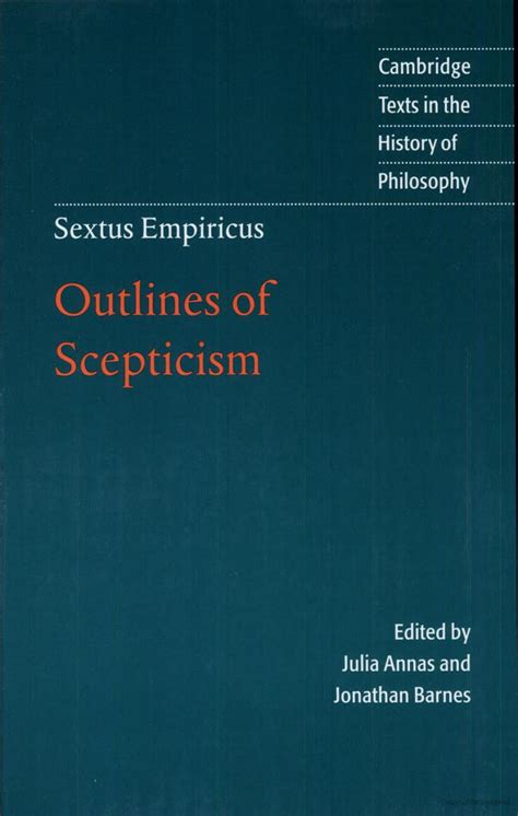 Sextus Empiricus: Outlines of Scepticism | Philosophy