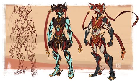 WARFRAME - Nezha Prime Study by ChickenDrawsDogs on DeviantArt