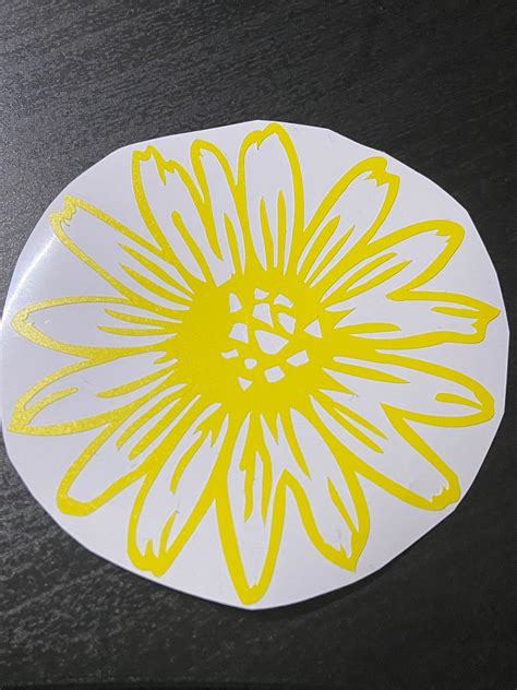 2 Pack Vinyl Flower Decal - Etsy