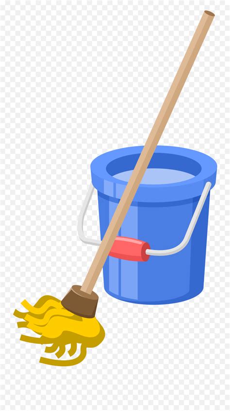 Mop Clipart Transparent Background - Mop And Bucket Png Emoji,Mop Emoji - free transparent emoji ...