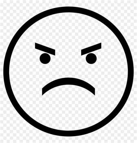 Angry Face Clipart Black And White Png - Goimages Super