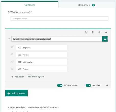 Re: Microsoft Forms Preview for Office 365 Business tenants - First Impressions - Microsoft ...