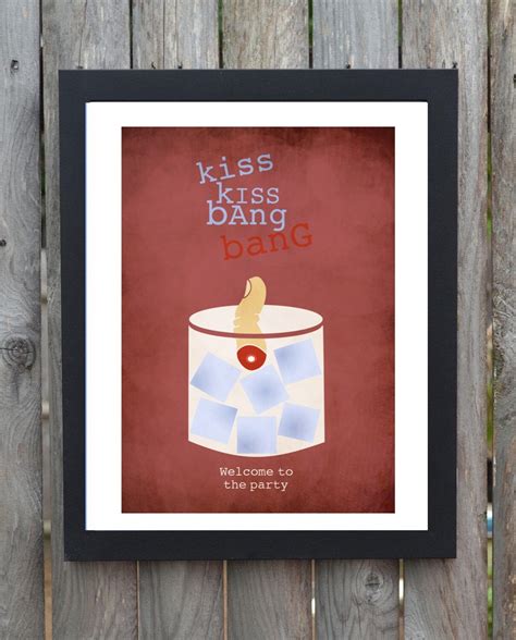 Kiss kiss bang bang minimalist movie poster | Etsy