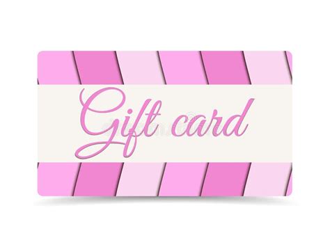 Gift Card. Gift Card Pink Color. Gift Card with Paper Waves Stock ...