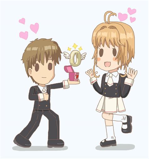 Syaoran gives Sakura a wedding ring by ericgl1996 on DeviantArt