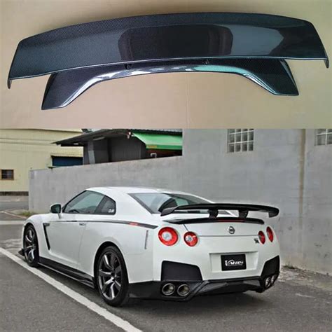 V Hyper Narrow STYLE CARBON FIBER GT SPOILER FOR NISSAN GT R GTR R35 ...