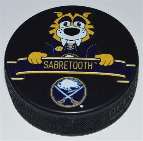 Buffalo Sabres Mascot Sabretooth Tiger Team Logo SOUVENIR NHL HOCKEY PUCK NEW | Hockey puck ...