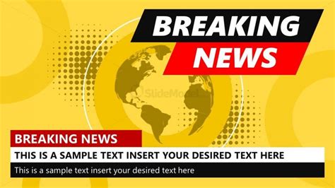 PPT Breaking News Template Yellow Theme - SlideModel