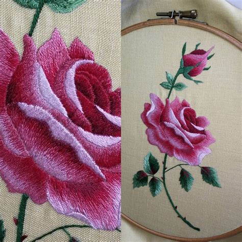 12+ Tremendous Ribbon Flowers Red Roses Embroidery Ideas | Embroidery patterns, Embroidery ...