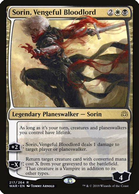 Sorin, Vengeful Bloodlord | The gathering, Magic the gathering, Magic the gathering cards