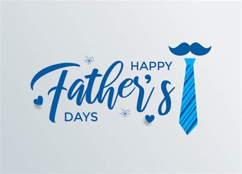 Happy father’s day calligraphy greeting card with blue colour Vector ...