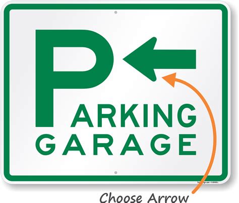 Parking Garage Signs - Garage Directional Signs