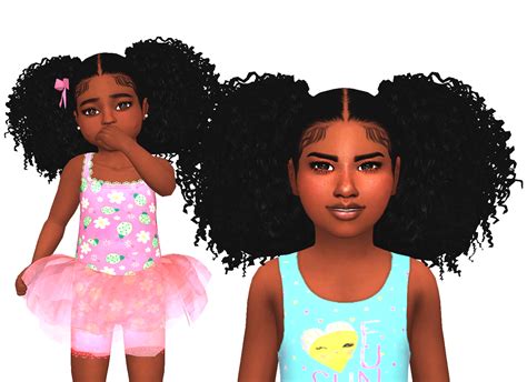 Ebonix | Trina | Toddler hair sims 4, Sims hair, Sims 4 afro hair