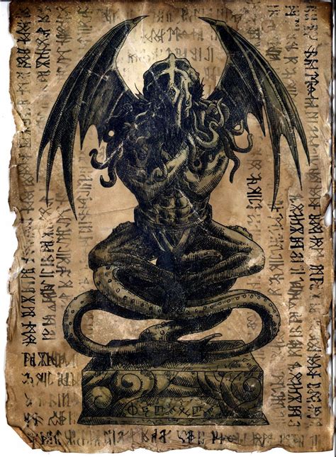 Cthulhu Idol - Necronomicon Page by WendigoMoon on DeviantArt Art Cthulhu, Cthulhu Tattoo ...