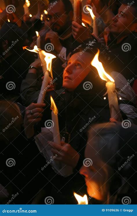 Ceremony of Holy Fire Miracle Editorial Photo - Image of death, jerusalem: 9109636