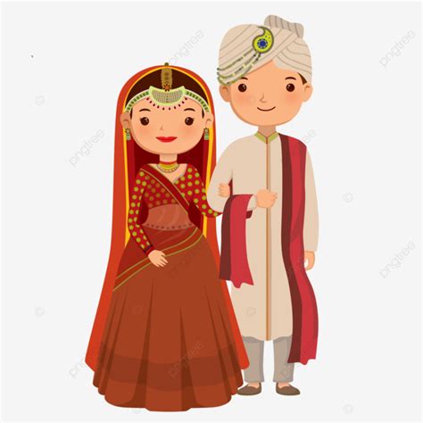 Indian Wedding Couple Bride And Groom Doodle Art Vector, Couple Drawing, Wedding Drawing, Bride ...