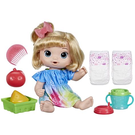 Buy Baby Alive Fruity Sips Doll, Apple, Toys for 3 Year Old Girls, 12-inch Baby Doll Set, Drinks ...