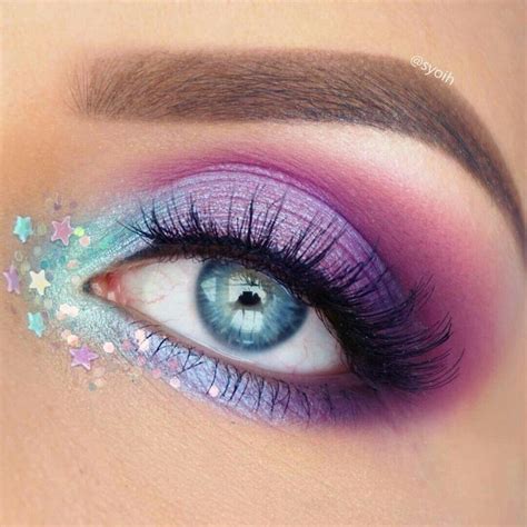 #PINK #PURPLE #BLUE #EYESHADOW #GLITTER #PRETTY | Makeup geek eyeshadow ...