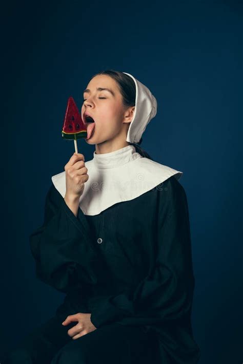 Medieval Young Woman As a Nun Stock Image - Image of garment, dream: 143992805