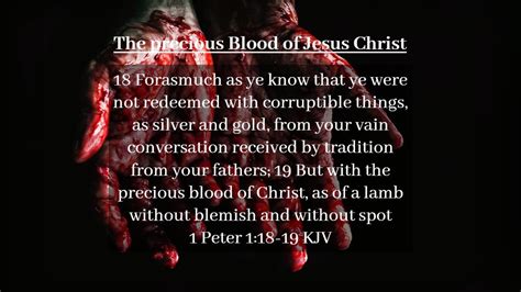 The precious Blood of Jesus Christ