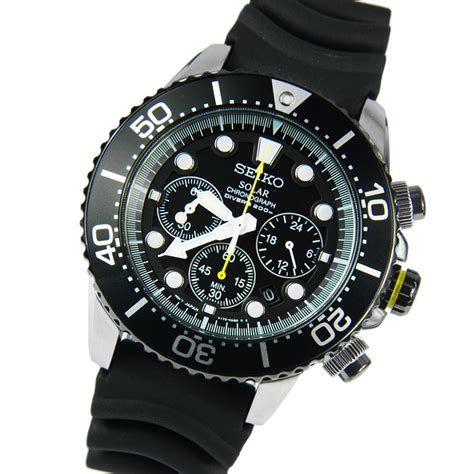 SEIKO SSC021 SSC021P Black Divers - Chronospride