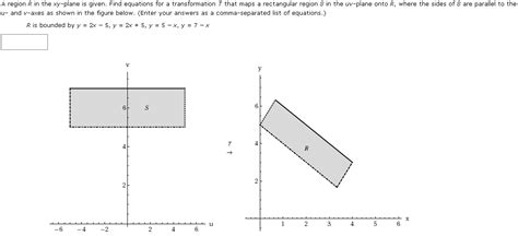 Solved A region R in the xy-plane is given. Find equations | Chegg.com