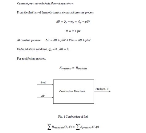 Adiabatic Flame Temperature Calculator