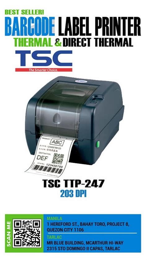 TSC TTP-247 BARCODE PRINTER, Computers & Tech, Printers, Scanners & Copiers on Carousell