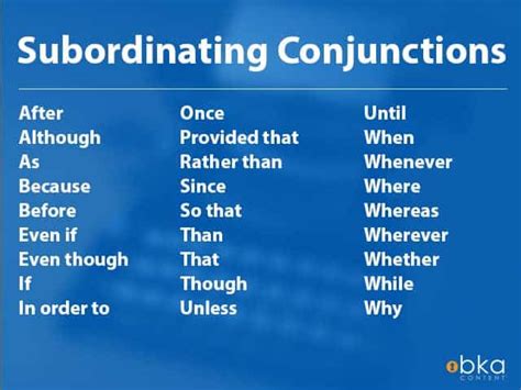 What Are Subordinating Conjunctions?