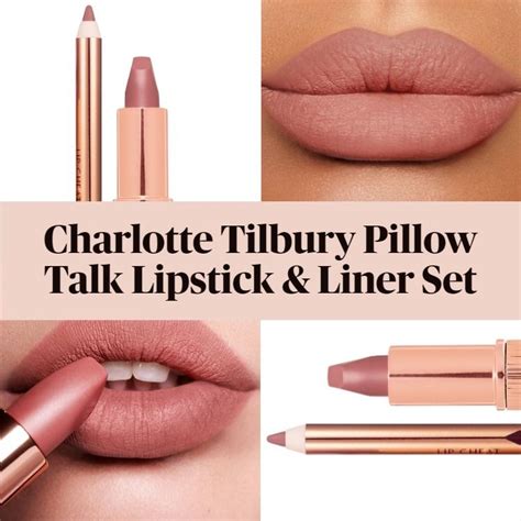 New! Charlotte Tilbury Mini Pillow Talk Lipstick & Liner Set ...