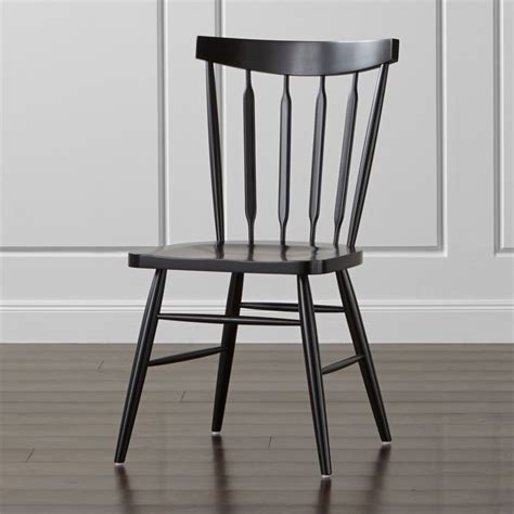 Willa Black Wood Dining Chair | Crate and Barrel