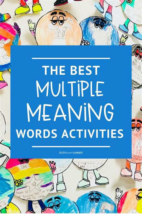 The Ultimate List of Multiple Meaning Words Activities | Grammar ...