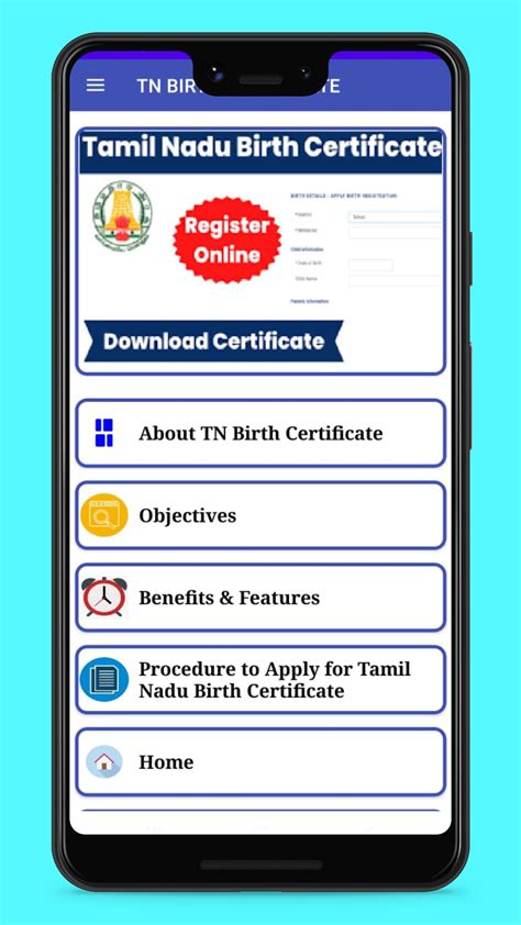 TN Birth certificates apply APK do pobrania na Androida