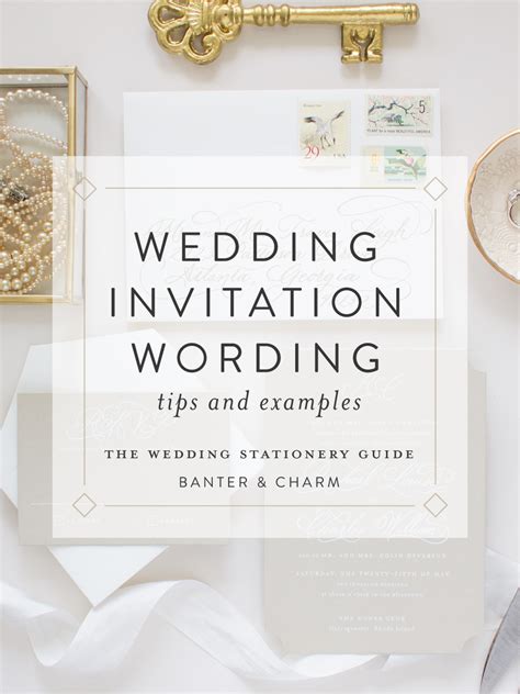 Wedding Stationery Guide: Wedding Invitation Wording Samples - Banter and Charm