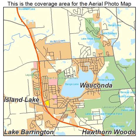 Aerial Photography Map of Wauconda, IL Illinois