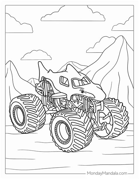 32 Monster Truck Coloring Pages (Free PDF Printables)