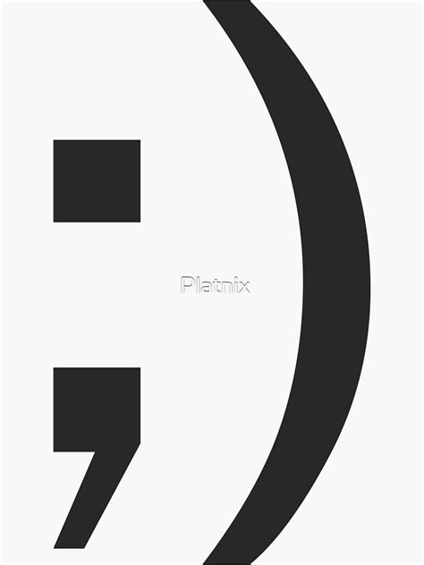 "Winky Face - Text Emoticon/Emoji" Sticker by Platnix | Redbubble