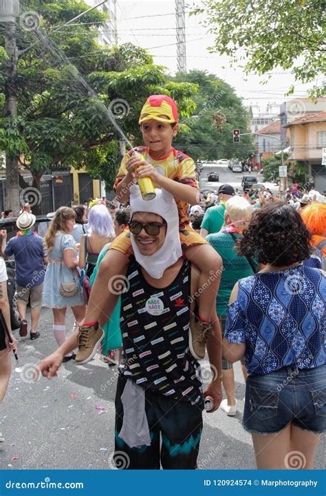 Group of People Celebrating the Brazilian Carnival Editorial Stock ...