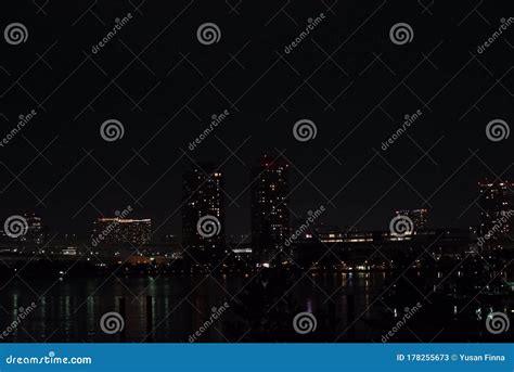 A Night View in Odaiba Tokyo Japan Stock Image - Image of cityline ...