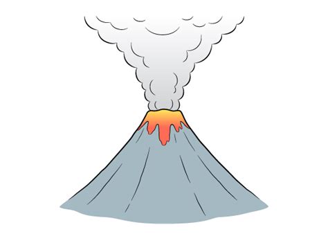 Volcano Drawing Steps