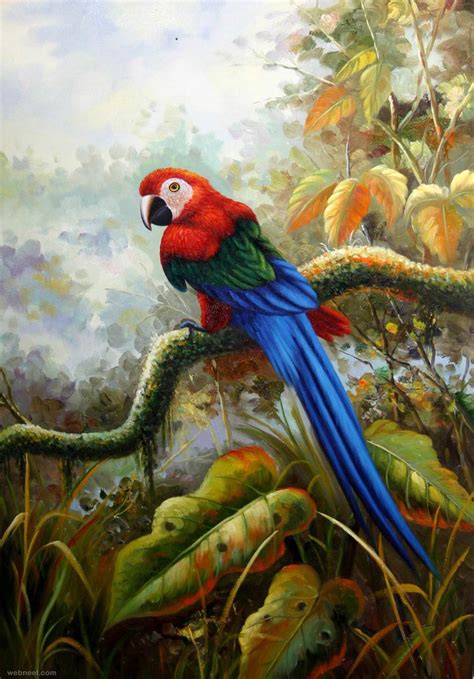 Beautiful Bird Paintings and Art works ... Parrot Painting, Bird Watercolor Paintings, Birds ...