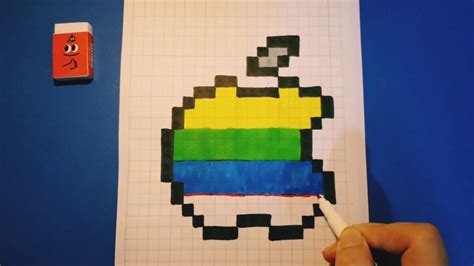 How to Draw Apple Logo - Pixel art - Step by Step #pixelart - YouTube