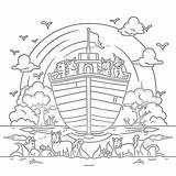 Noah And The Ark Coloring Page  Pages Mimi Panda sketch template
