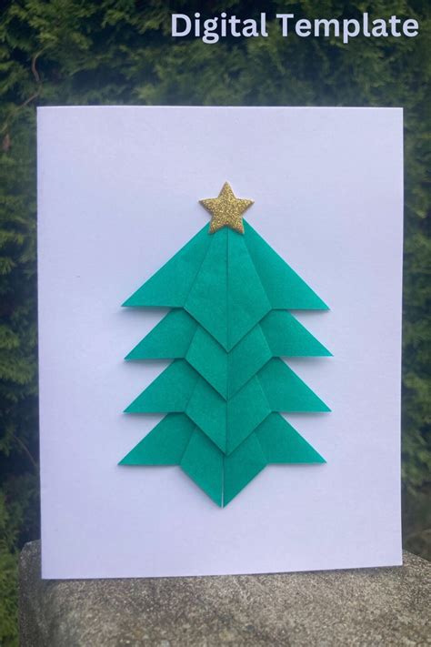 Digital Origami Christmas Tree Card Kit - Etsy