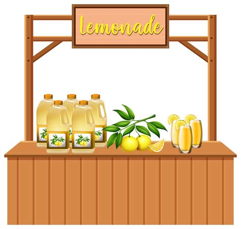 An Isolated lemonade stall 301811 Vector Art at Vecteezy