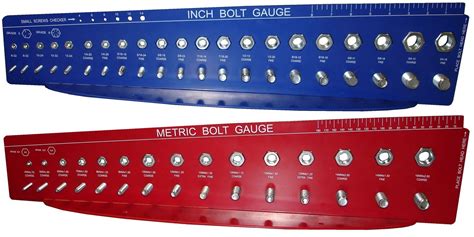 Bolt and Nut Gauges Check a Thread Size Fastener Standard SAE Inch METRIC Guage | Metric, Bolt ...