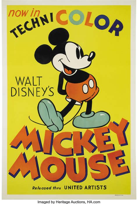 Mickey Mouse Stock Poster (United Artists, 1935) One Sheet (27" X | Lot #28711 | Heritage Auctions